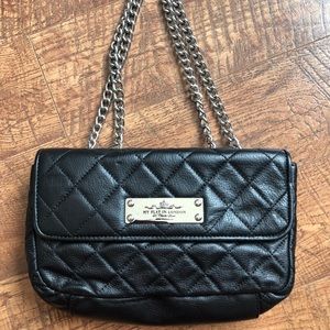 My Flat in London Black NWT Quilted Leather Bag